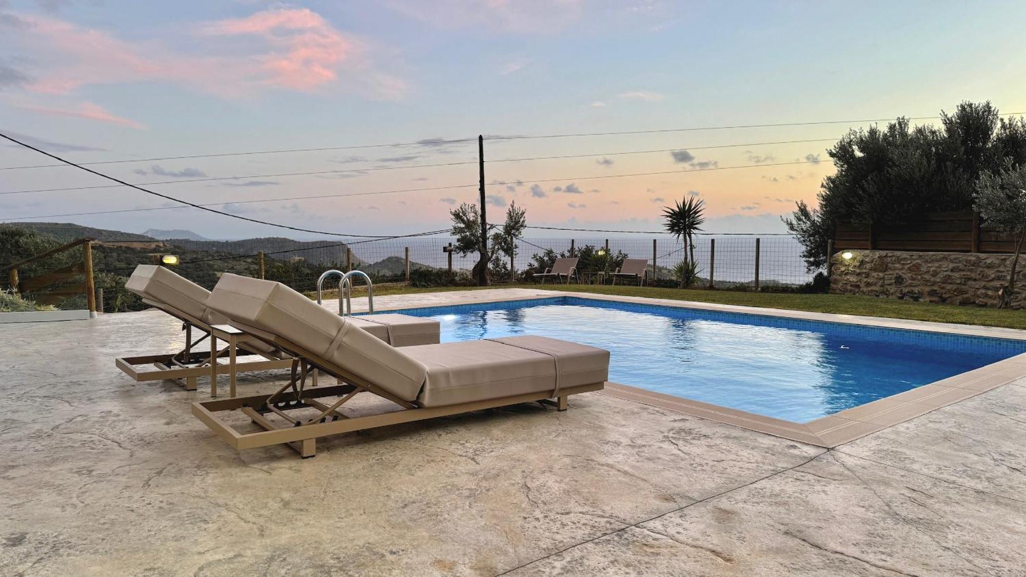 Villa Michael Triopetra Private Villa, Private Swimming Pool, Garden, Panoramic Sunset المظهر الخارجي الصورة