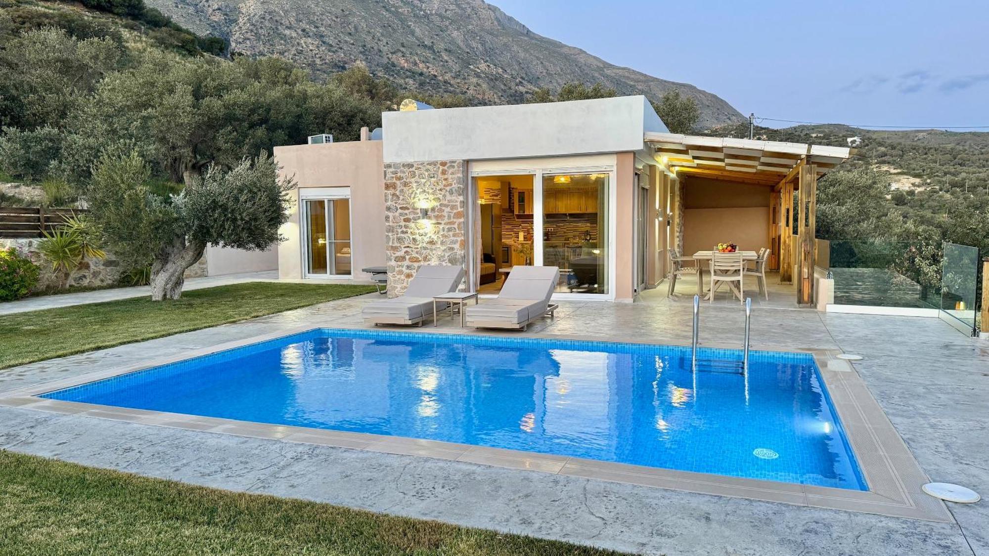 Villa Michael Triopetra Private Villa, Private Swimming Pool, Garden, Panoramic Sunset المظهر الخارجي الصورة