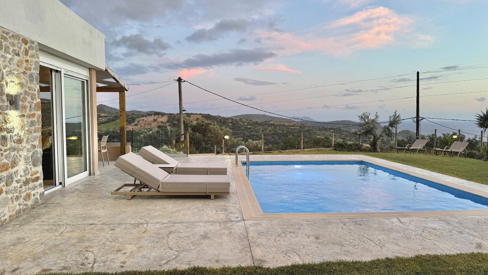 Villa Michael Triopetra Private Villa, Private Swimming Pool, Garden, Panoramic Sunset المظهر الخارجي الصورة